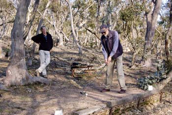 On the tee at Weeper's Drive'