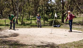On the 'green' at Weeper's Drive'